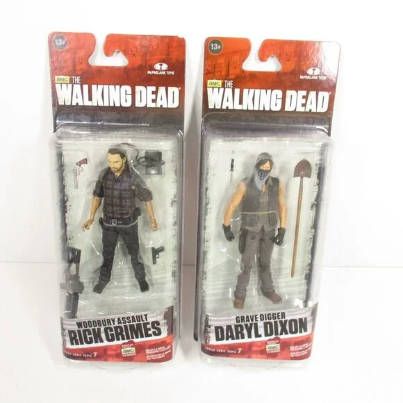 9 McFarlane Walking Dead Series 7 Action Figures 2 Exclusives Rick & Hershel - Picture 2 of 6